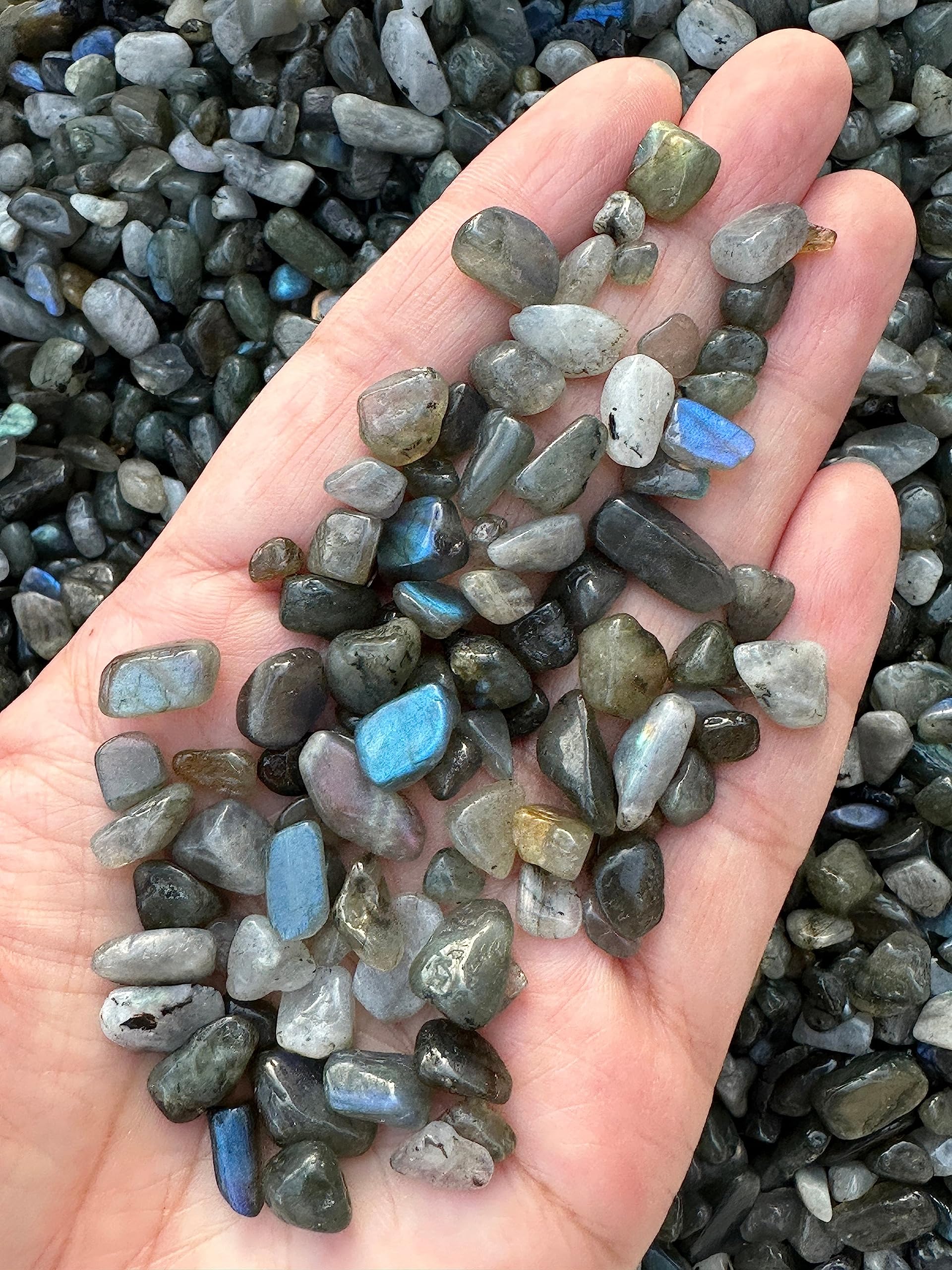 GAF TREASURES Labradorite blue chip collection displays varied patterns ideal for mosaics