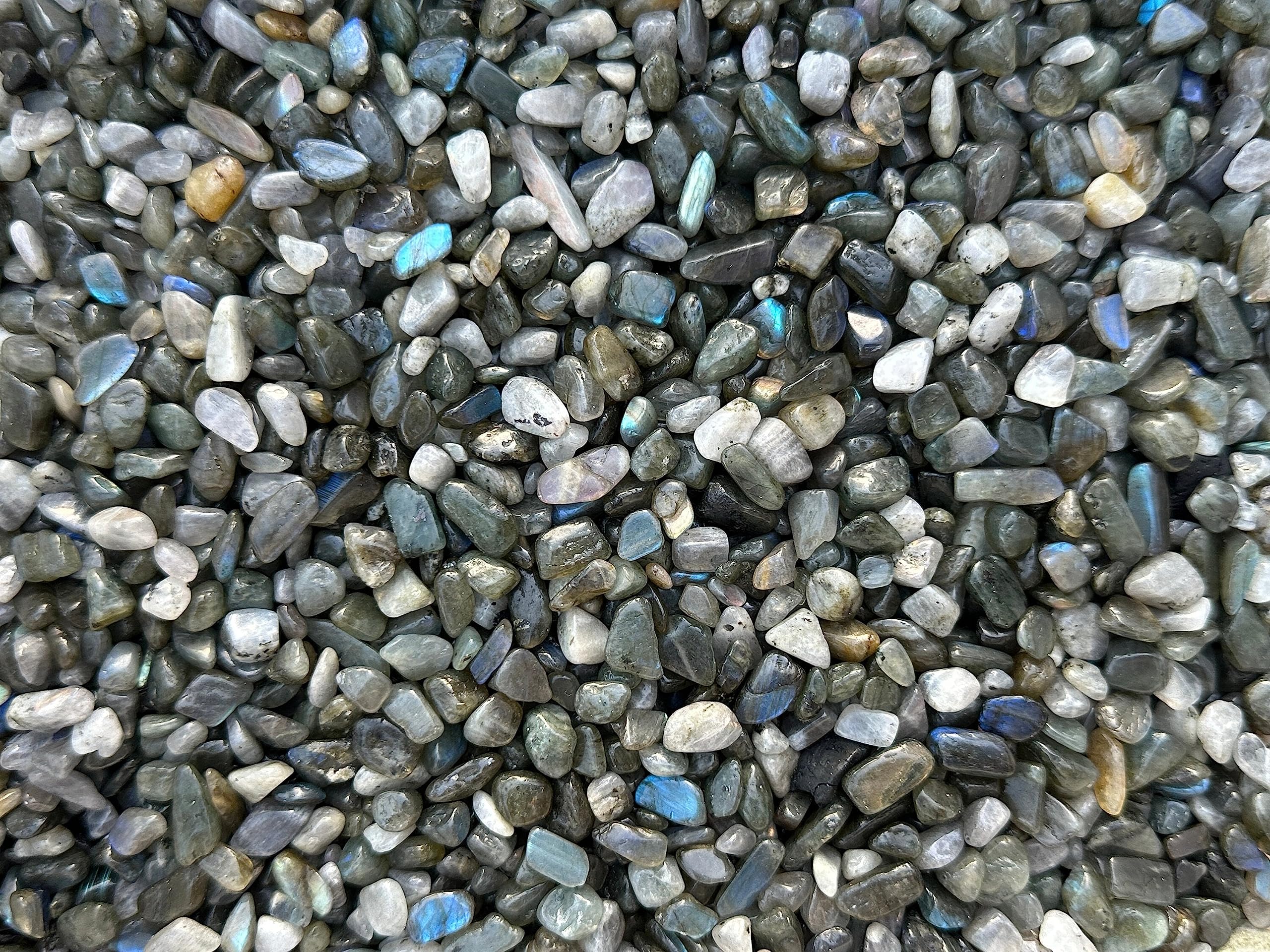 Labradorite Blue Chips undrilled pieces for beading, wirework, and mixed-media crafts.
