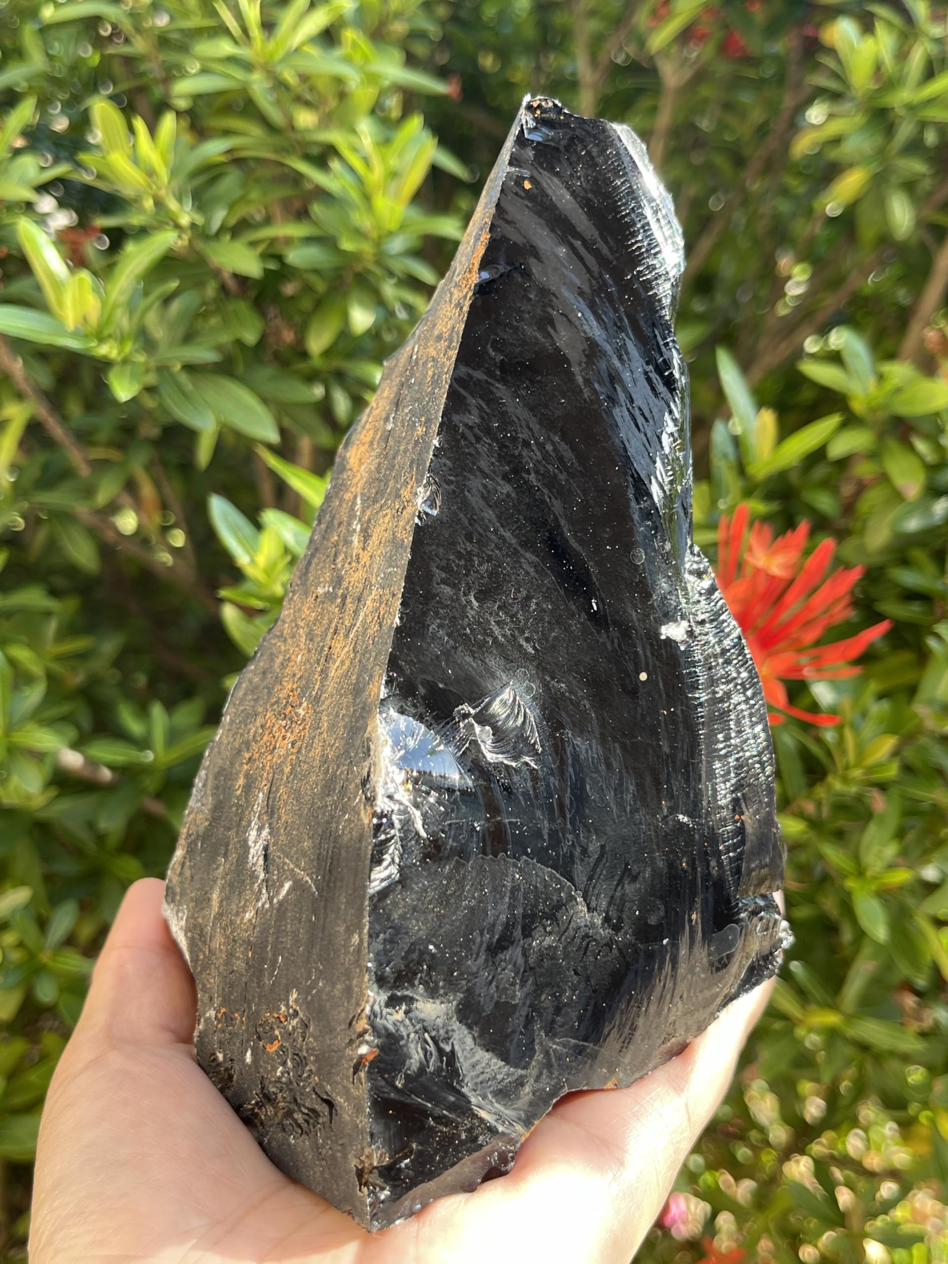 GAF TREASURES extra large obsidian stone weight variety for dramatic shelves