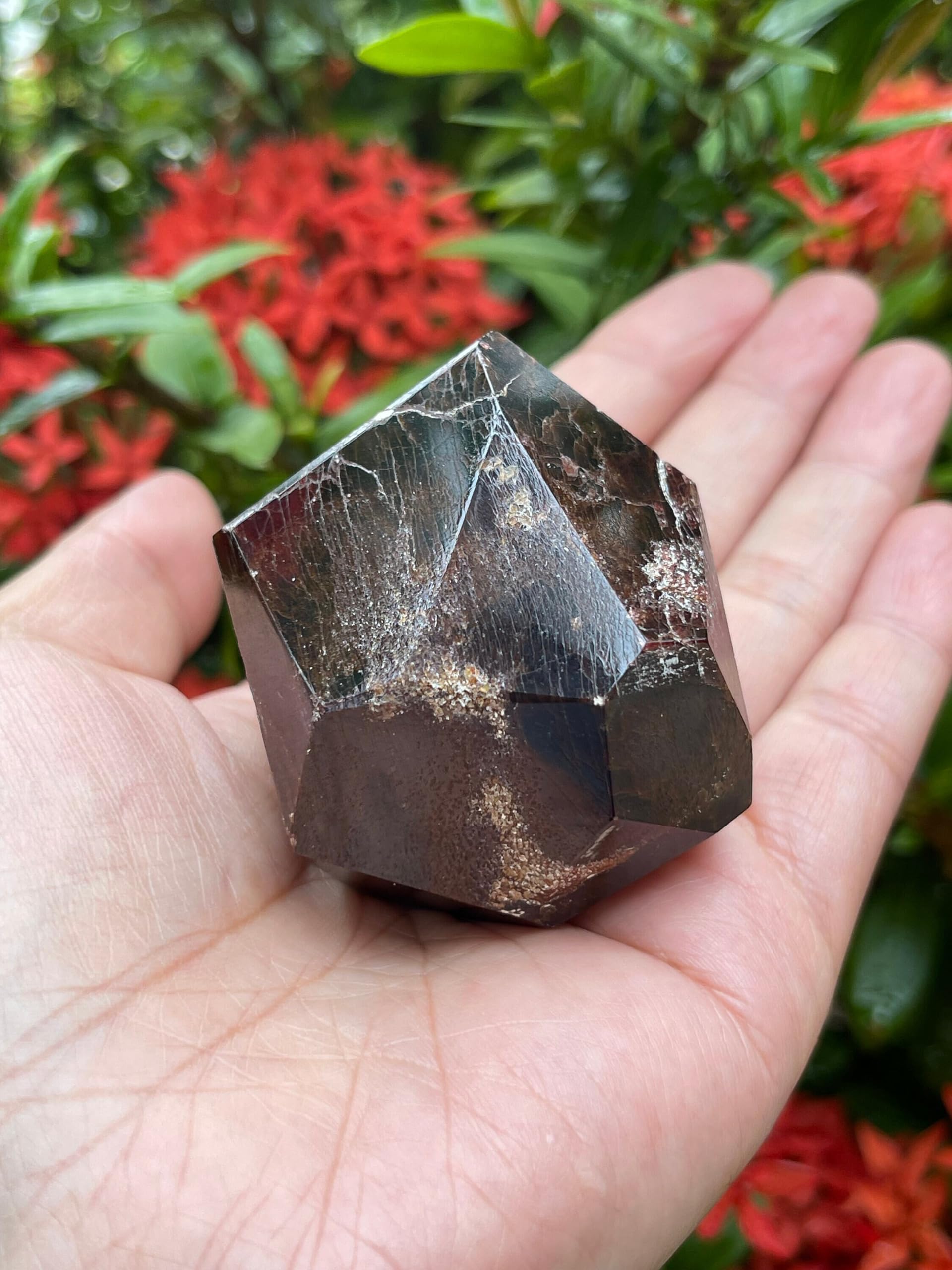 GAF TREASURES garnet polygon polished used in meditation practice for focus