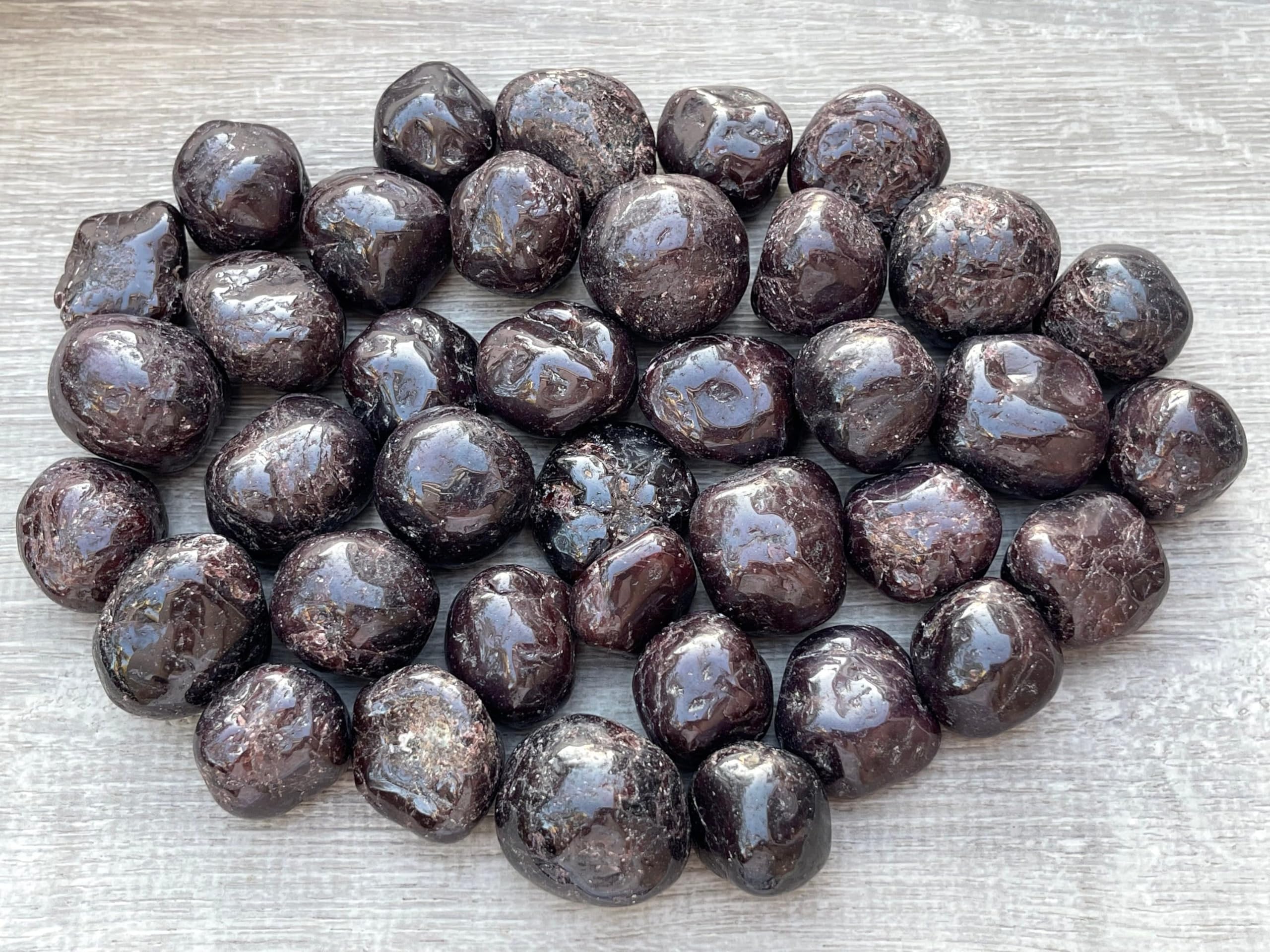 GAF TREASURES Large Garnet Tumbled Stone ideal for meditation energy balance