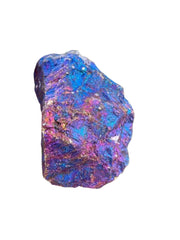 GAF Treasures large raw chalcopyrite with blue iridescence for display