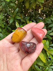 GAF TREASURES Mookaite stones carried in pocket for calm energy