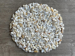 GAF Treasures Mother of Pearl chips show vibrant color variations for art.