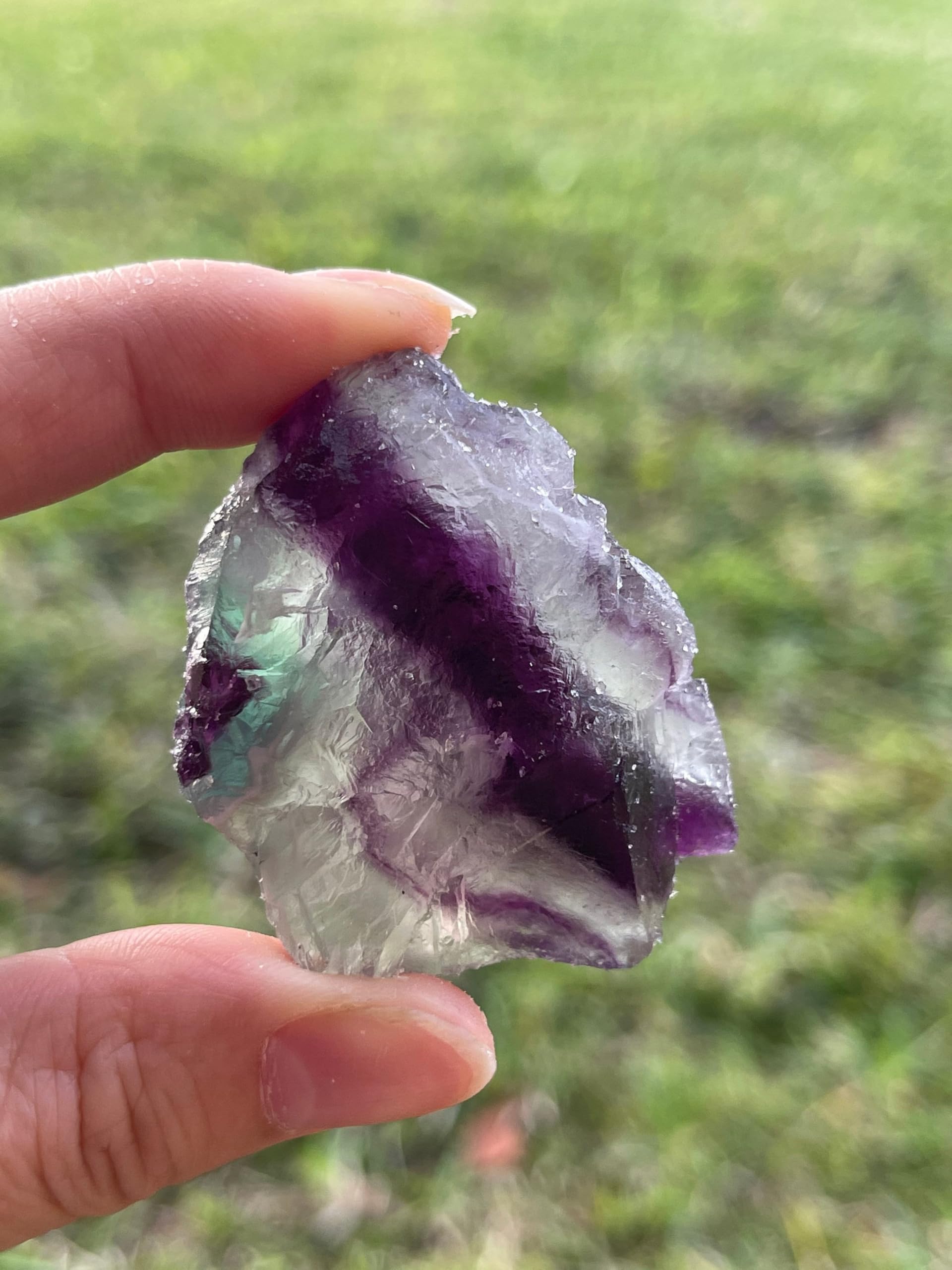 GAF Treasures natural Rainbow Fluorite stone ideal for meditation spaces
