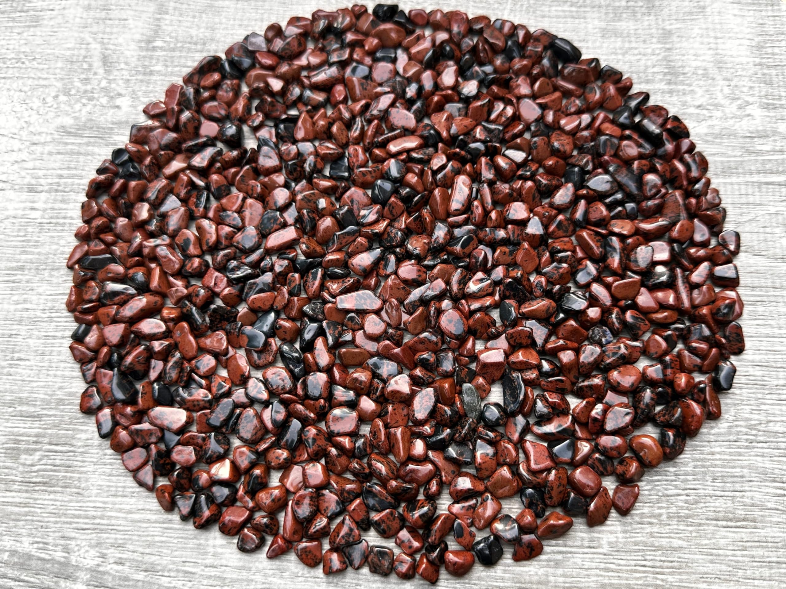GAF TREASURES natural semi-tumbled gemstone chips in a pile, ideal for craft projects.