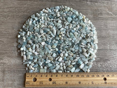 GAF Treasures natural tumbled aquamarine chips for jewelry and art.