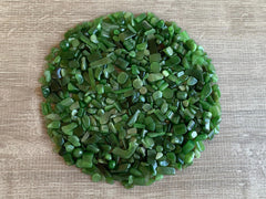 GAF TREASURES Nephrite Jade Chips semi-tumbled edges add smooth charm to handmade pieces.