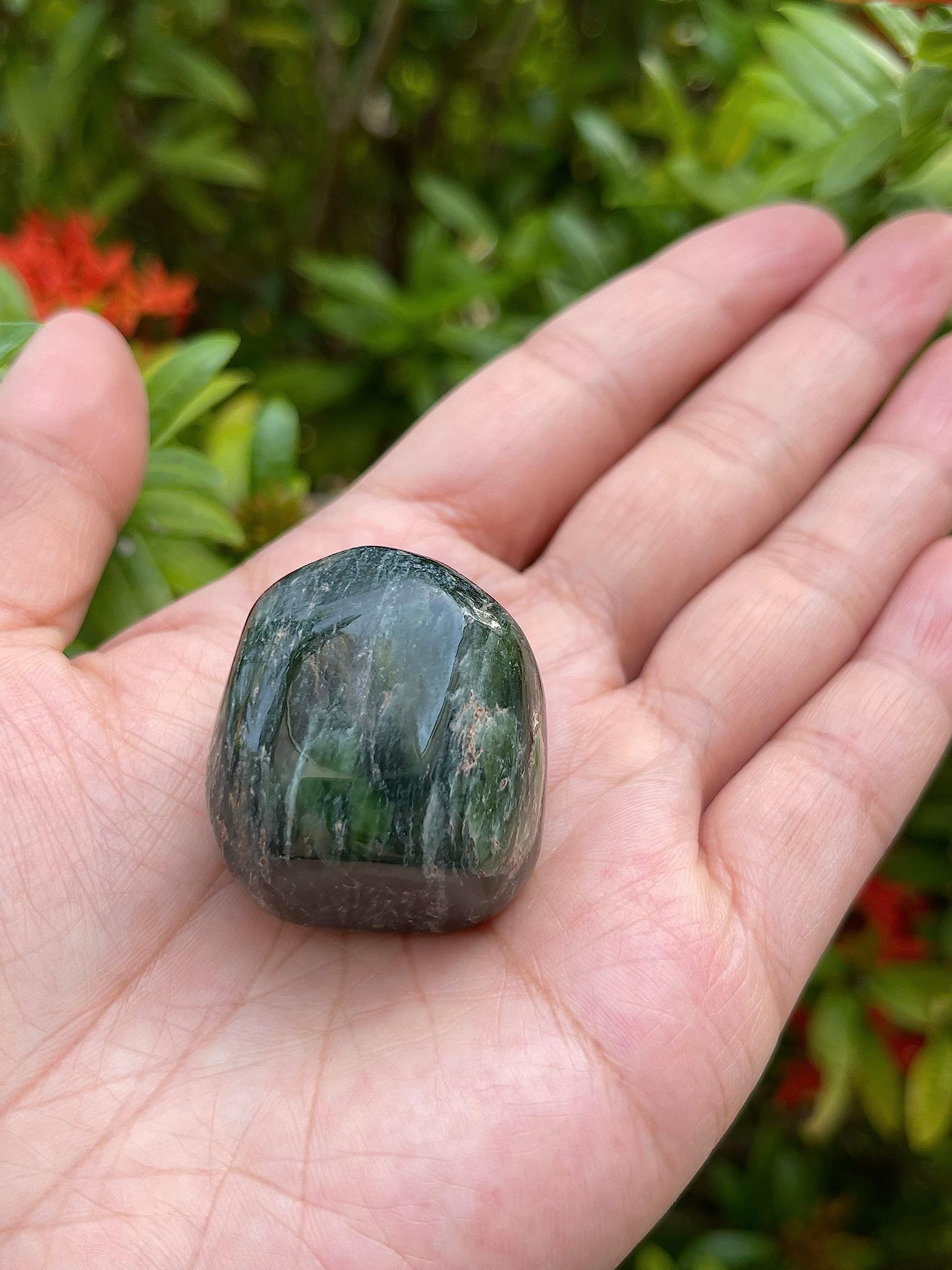 GAF TREASURES nephrite jade tumbled stones ideal for reiki and meditation grids.