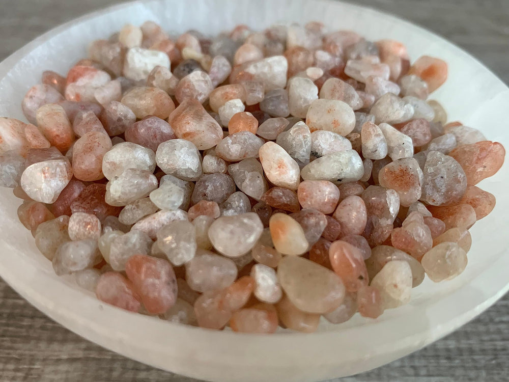 GAF TREASURES: chips de piedra sol para infusiones en botellas de aceites esenciales.