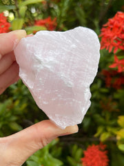 GAF TREASURES Pink Calcite Rough close-up for display and mindful energy rituals