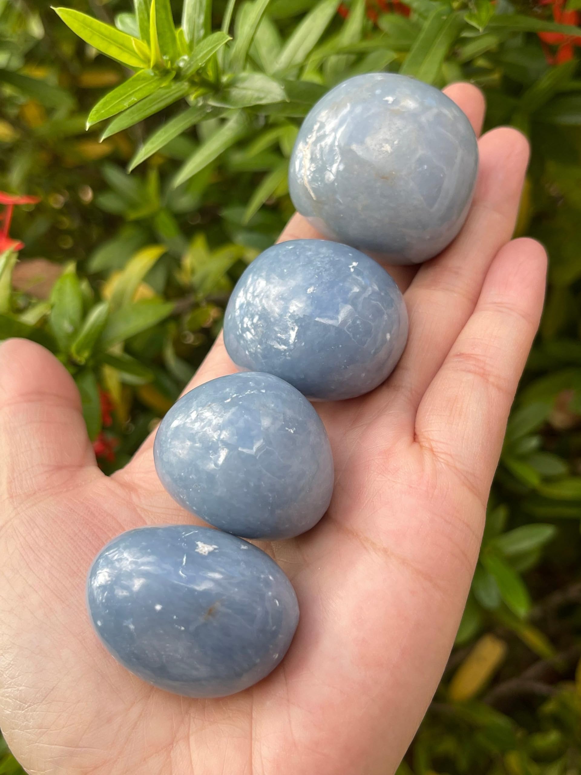 GAF TREASURES Pocket angelite stone for on-the-go intention setting