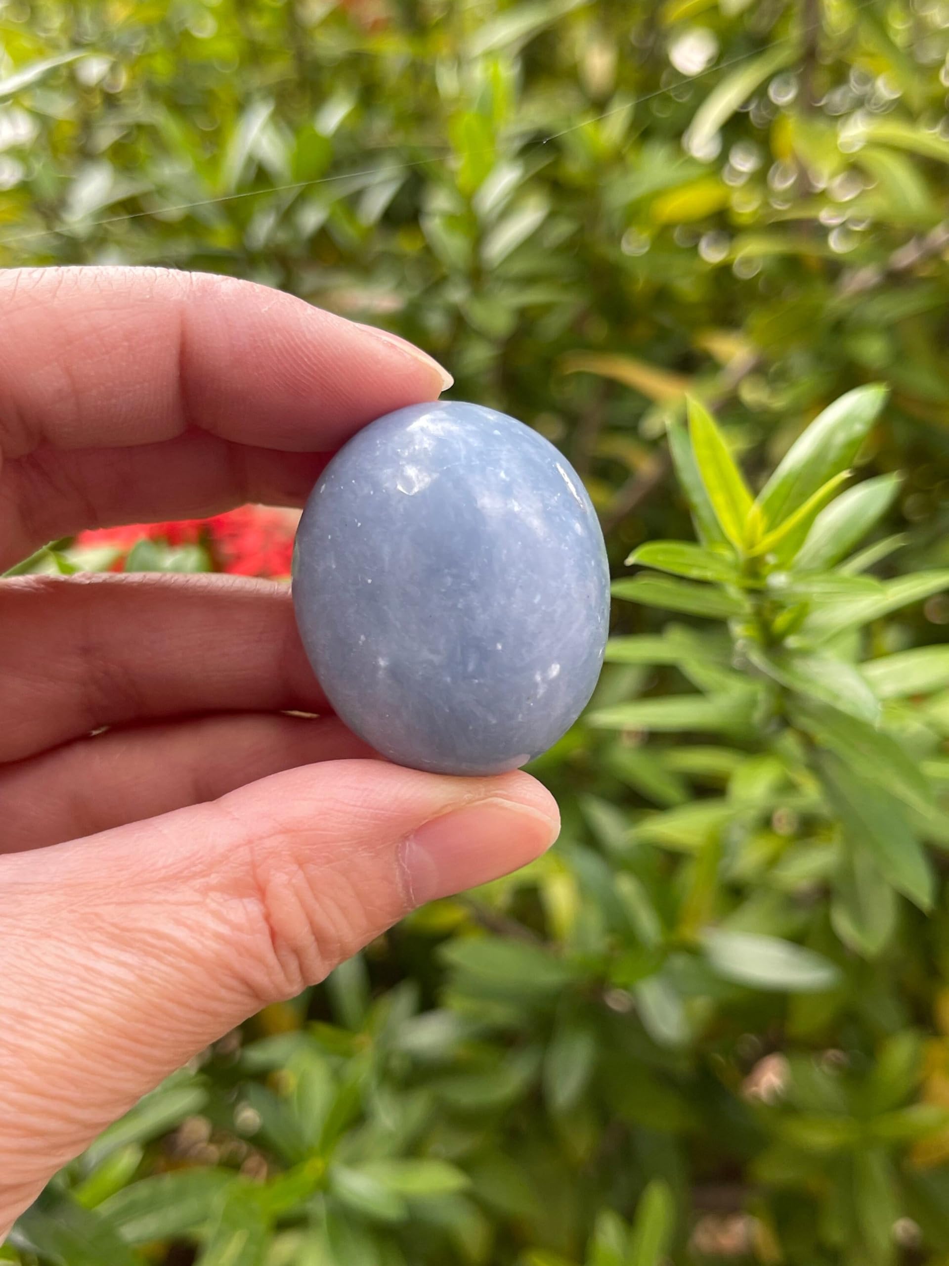 GAF TREASURES Angelite crystal polished blue for crystal grids