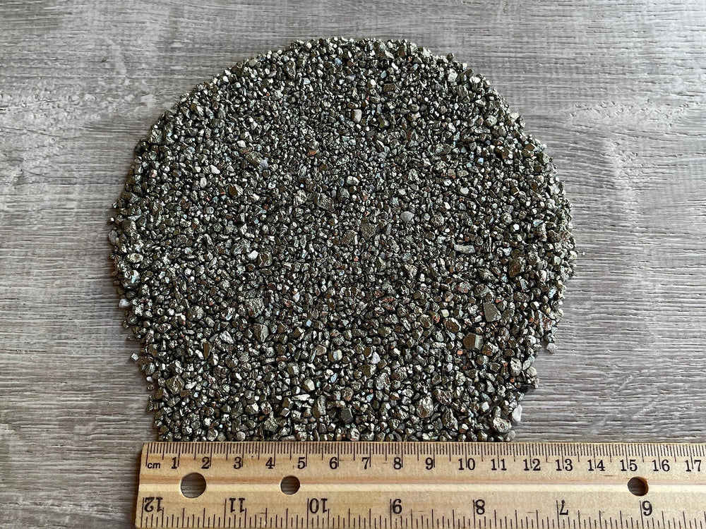GAF TREASURES Pyrite Chips bulk-pack 1/8 lb for large art and craft sessions.