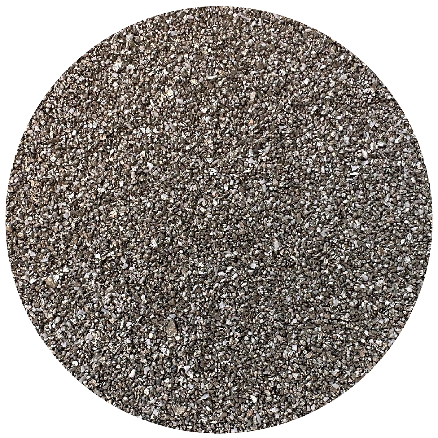 GAF TREASURES Pyrite sand chips close-up for decorative accents and sparkle.