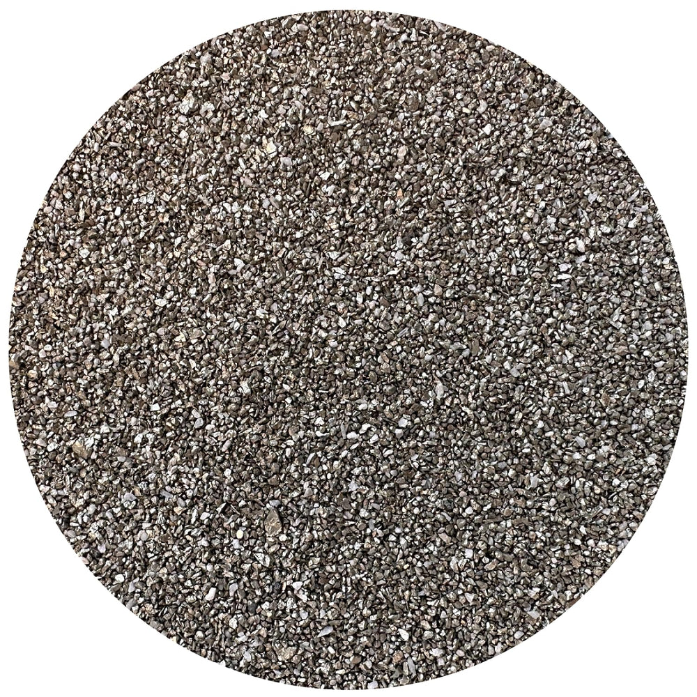 GAF TREASURES Pyrite sand chips close-up for decorative accents and sparkle.