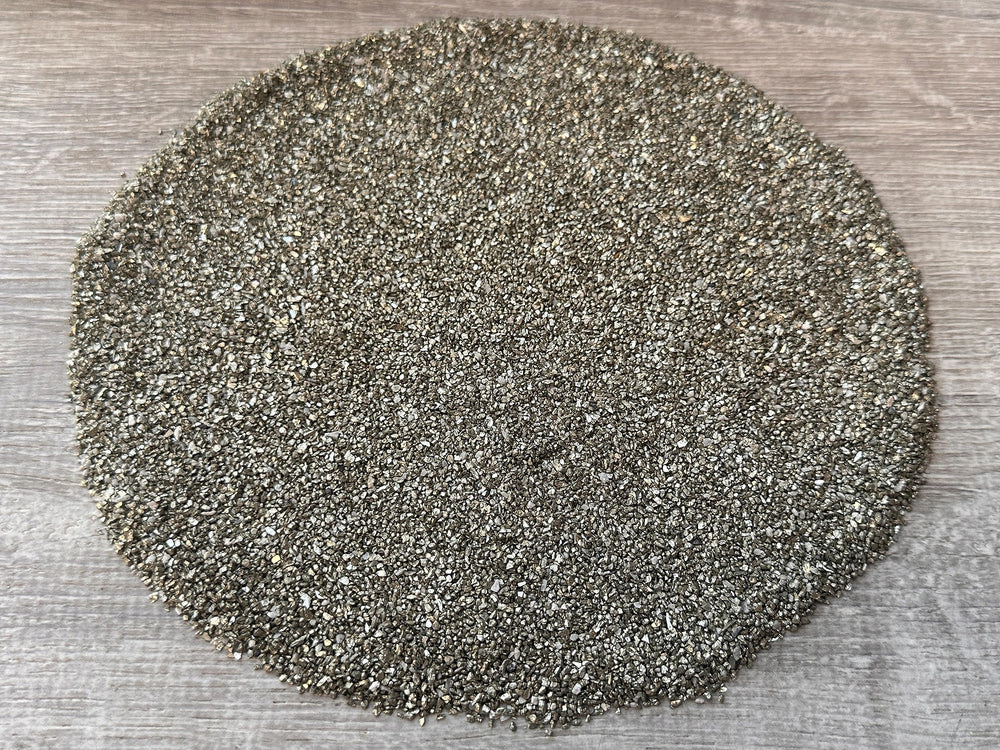 GAF TREASURES Pyrite sand chips for epoxy projects and crafts.