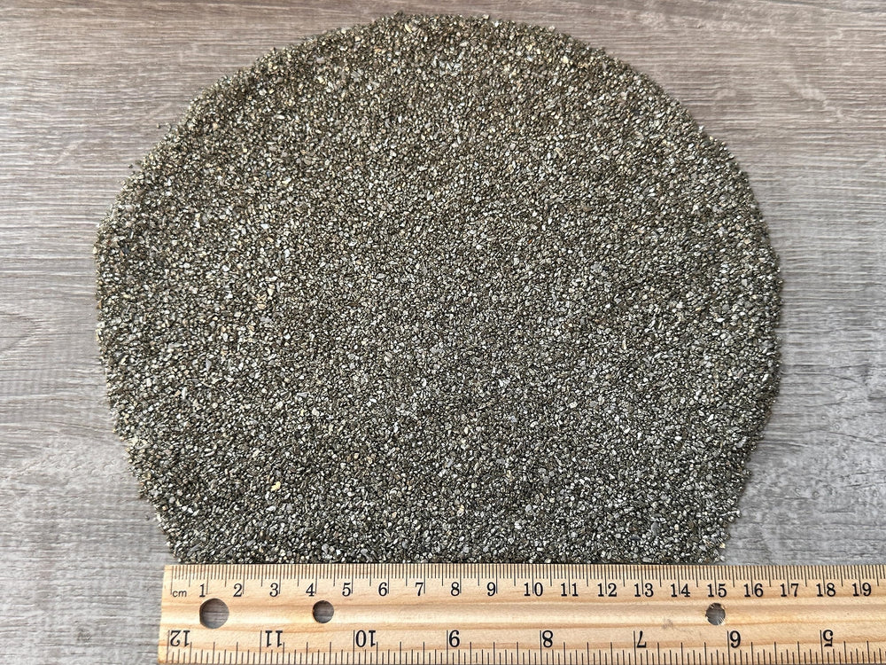GAF TREASURES Pyrite sand chips as vase filler and planter accents.