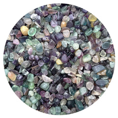 GAF TREASURES Rainbow Fluorite chips for crystal art and decor