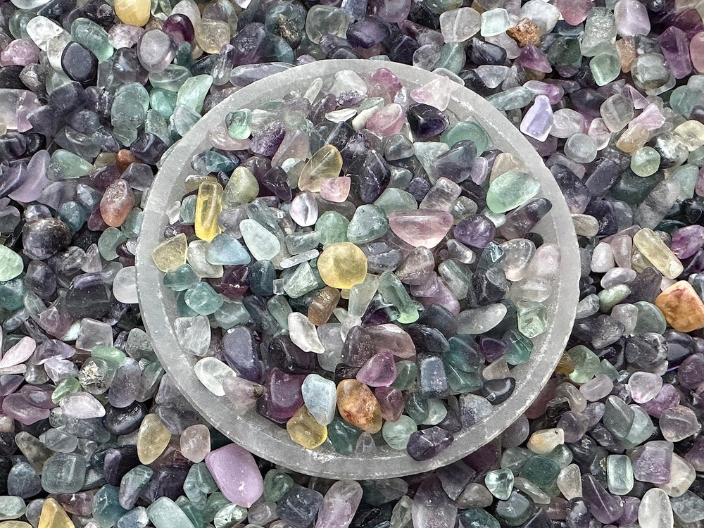 GAF TREASURES Rainbow Fluorite chips great for air plant substrates