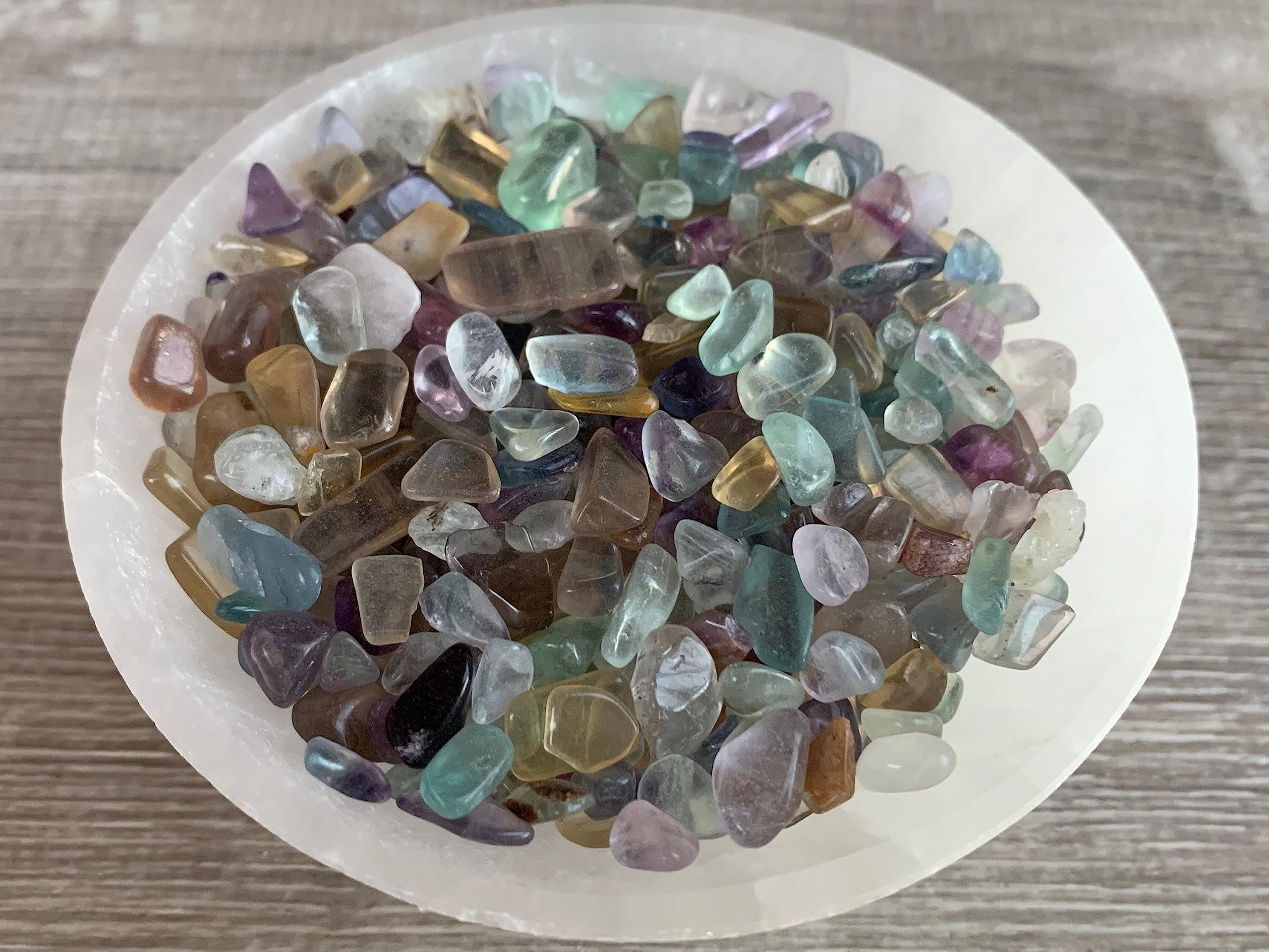 GAF TREASURES Rainbow Fluorite chips ideal for resin work and orgonite crafts