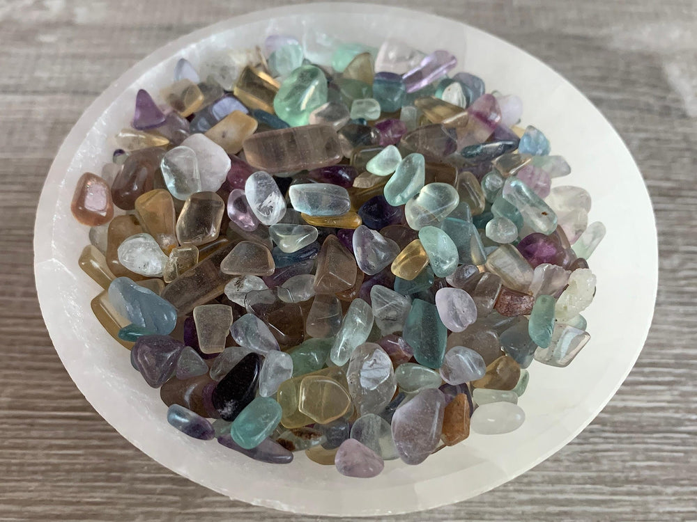 GAF TREASURES Rainbow Fluorite chips ideal for resin work and orgonite crafts