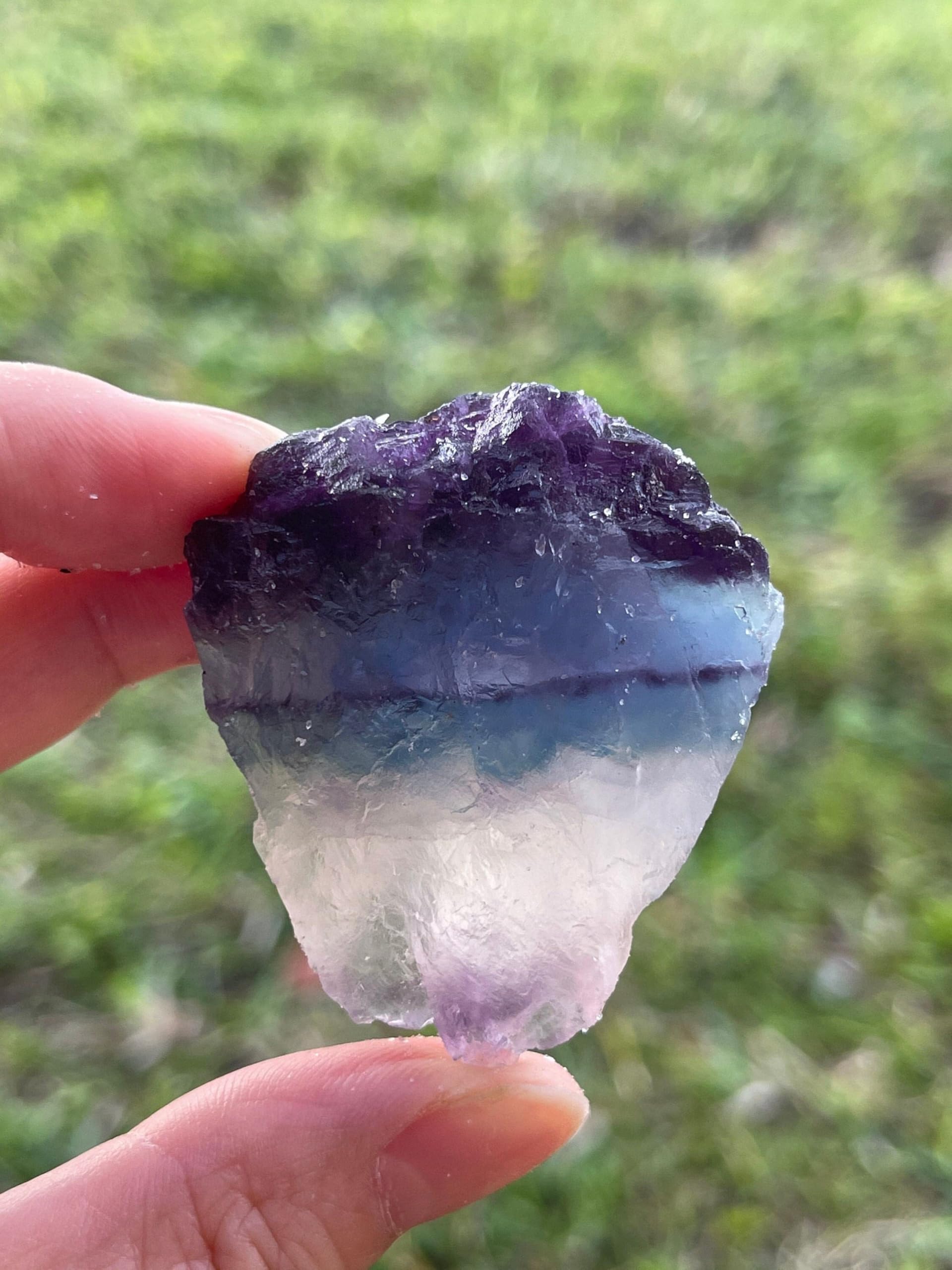 GAF Treasures close-up Rainbow Fluorite reveals natural color and patterns