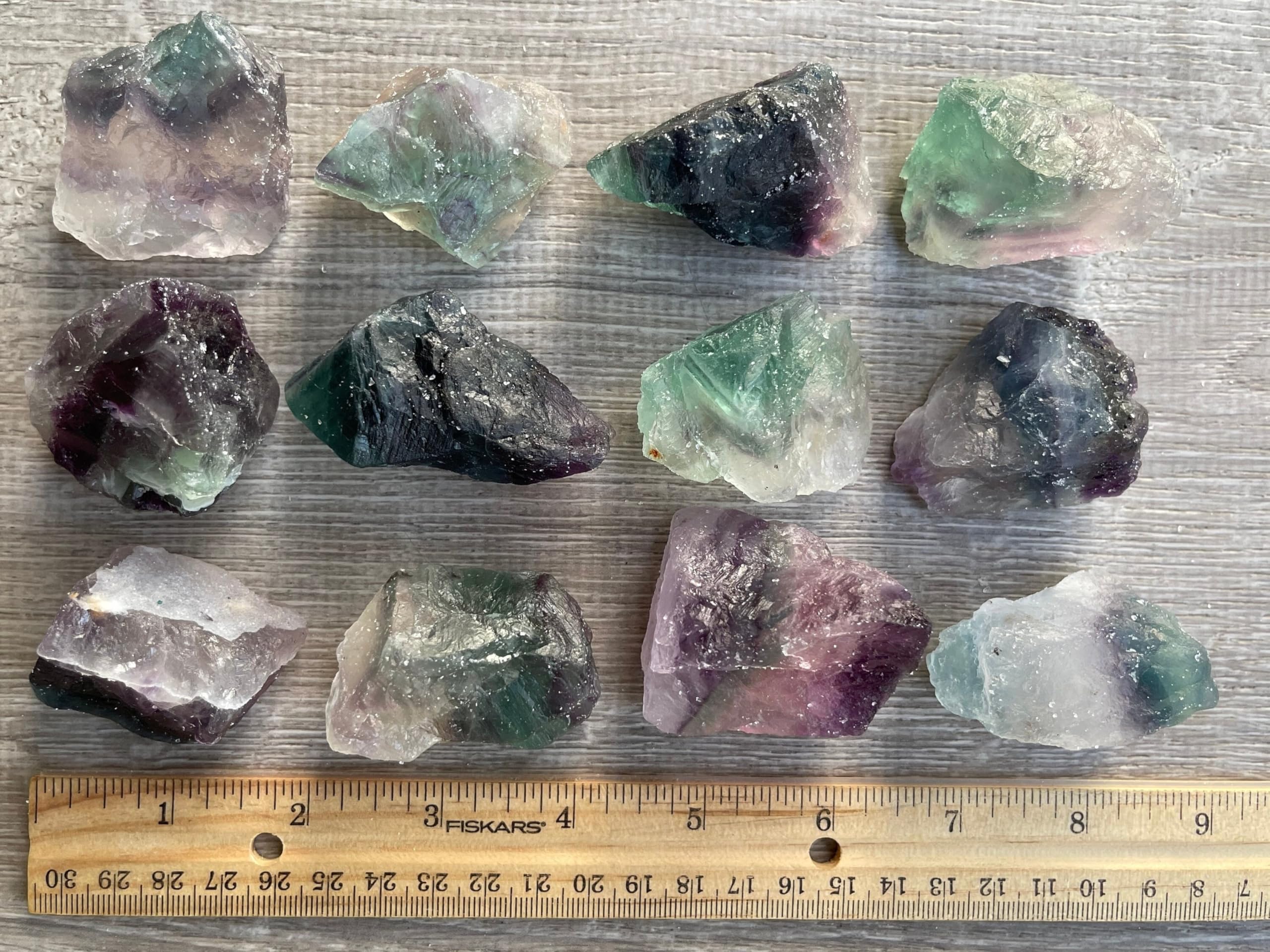 GAF Treasures Rainbow Fluorite rough piece as a focal decor item