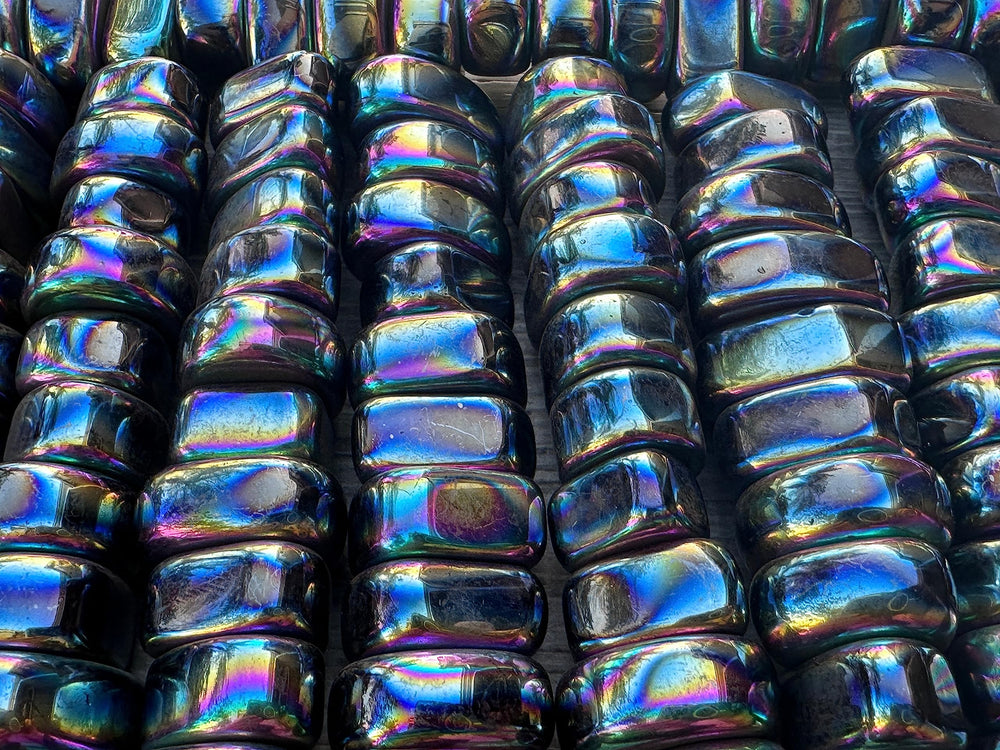GAF TREASURES Rainbow Magnetic Hematite natural variety enhances display in collections