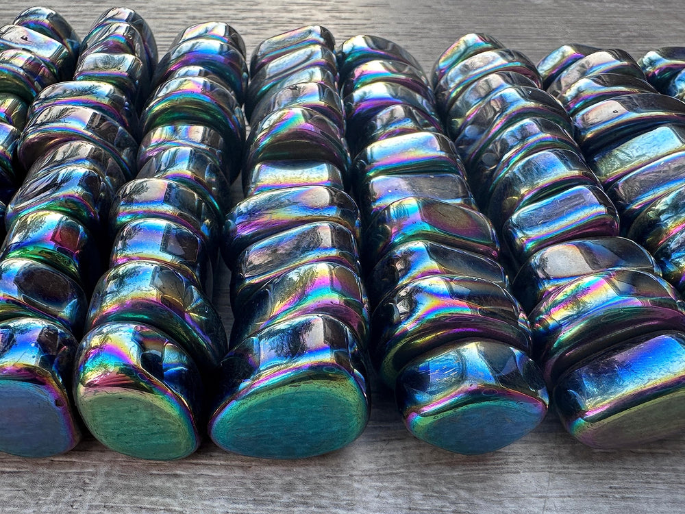 GAF TREASURES Rainbow Magnetic Hematite 0.75-1 inch stones for compact, portable calm