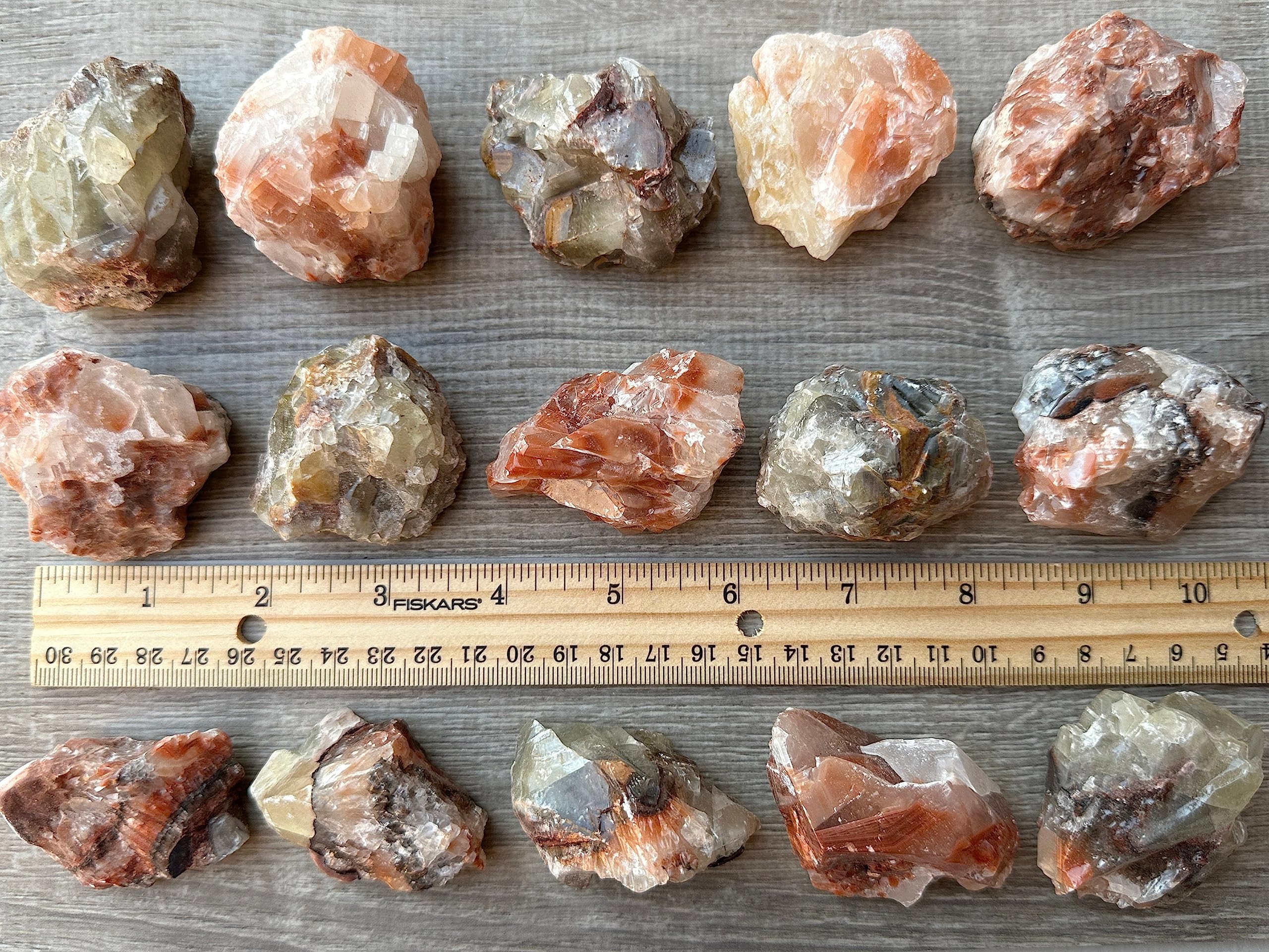 GAF TREASURES natural red-brown calcite with unique patterns and textures.