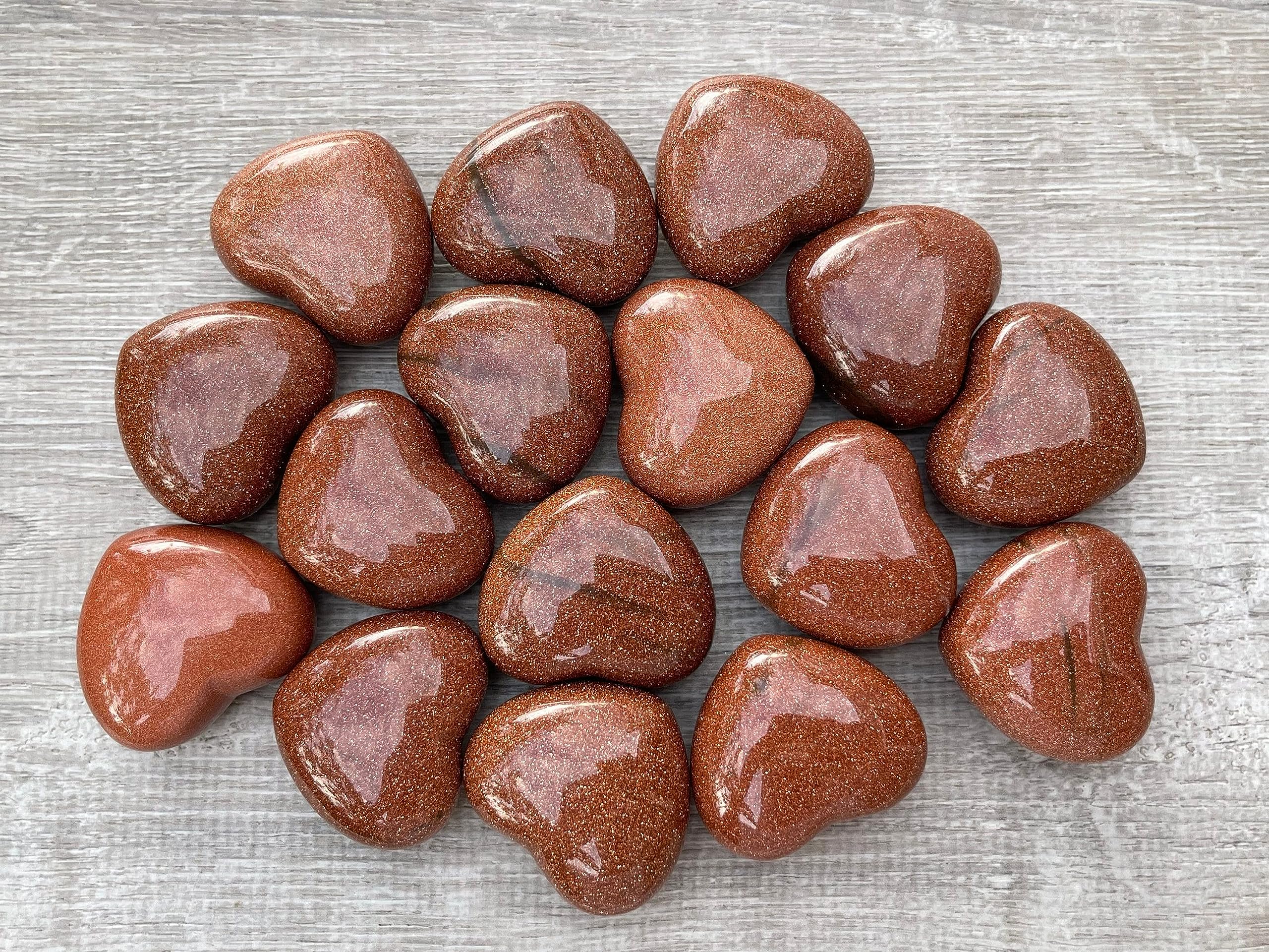GAF Treasures Red Goldstone bulk heart options available
