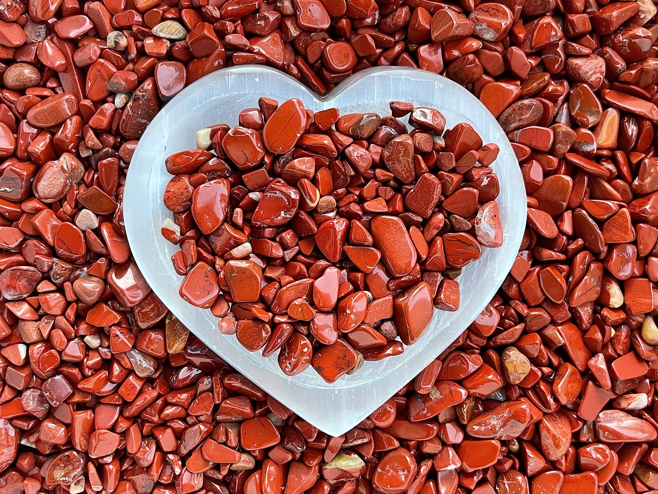 GAF TREASURES Red Jasper chips bulk 1/8 lb to 10 lbs for DIY.