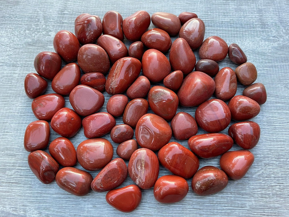 Meditation session with Red Jasper stones to enhance grounding and focus