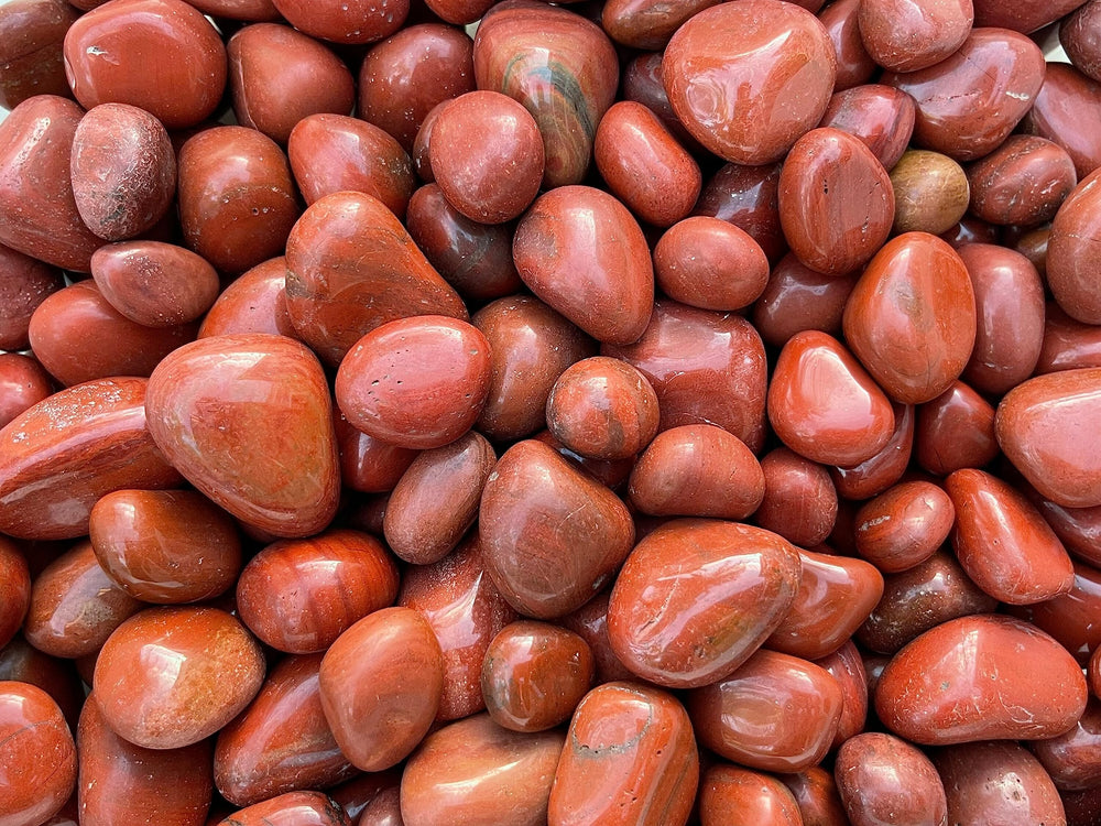 Natural patterns and hues of GAF TREASURES Red Jasper crystals
