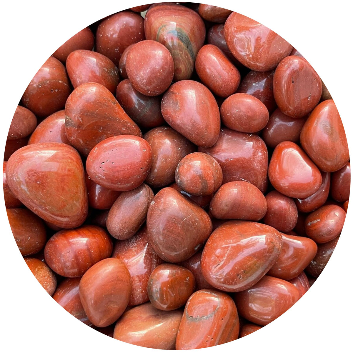 GAF TREASURES Red Jasper tumbled stones pack for meditation and grounding
