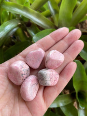 GAF TREASURES polished Rhodonite gemstone with rosy bands for decorative energy work