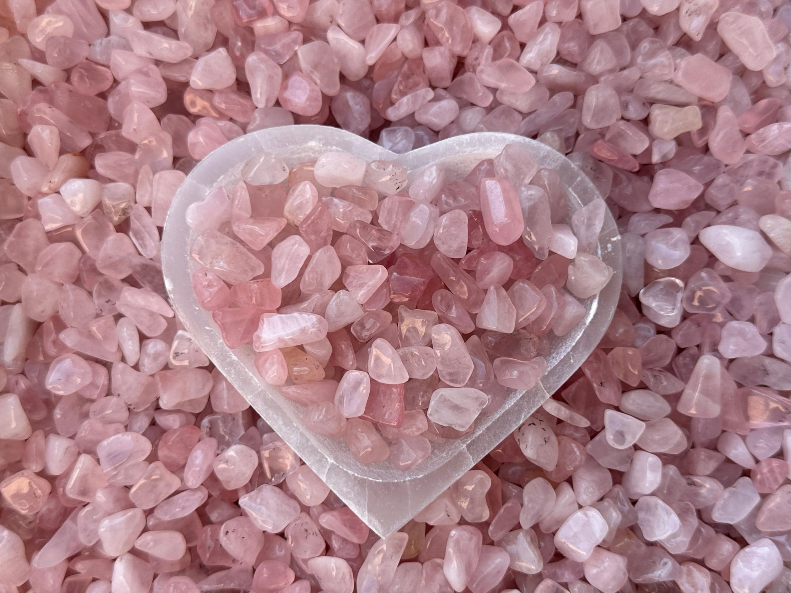 GAF Treasures rose quartz chips bulk 10 lbs for bigger installations.