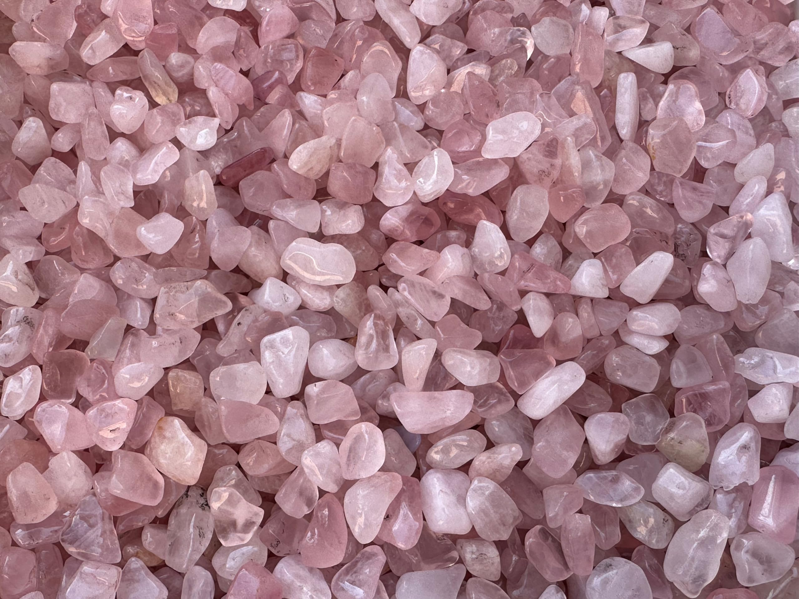 GAF Treasures rose quartz chips eco friendly and sustainably sourced.