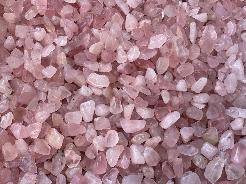 GAF Treasures rose quartz chips eco friendly and sustainably sourced.