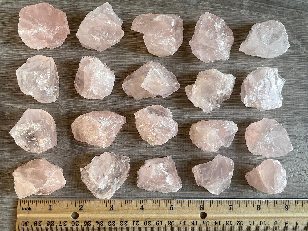 GAF TREASURES Rose Quartz crystals for Reiki inspired energy practices.