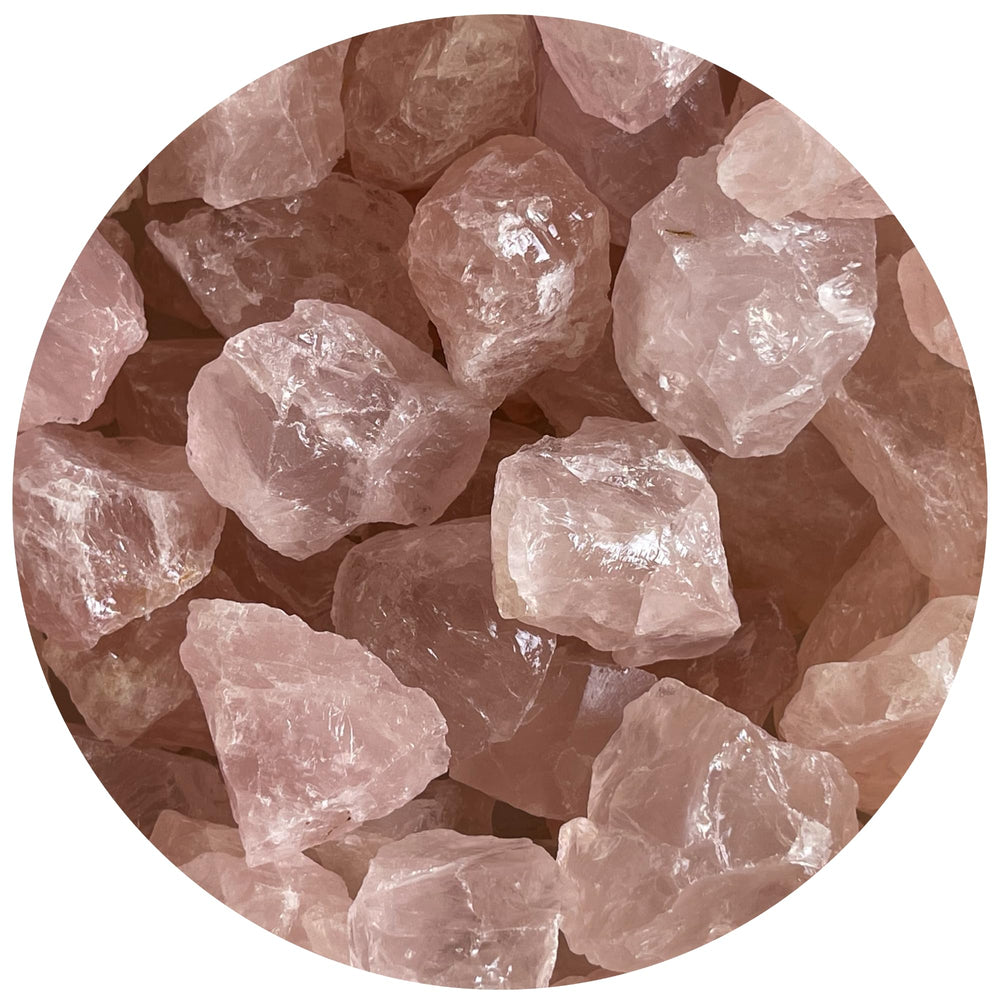 GAF TREASURES Rose Quartz rough stone collection for decor and crafts.