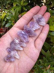 GAF TREASURES rough amethyst point supports focus during reflection