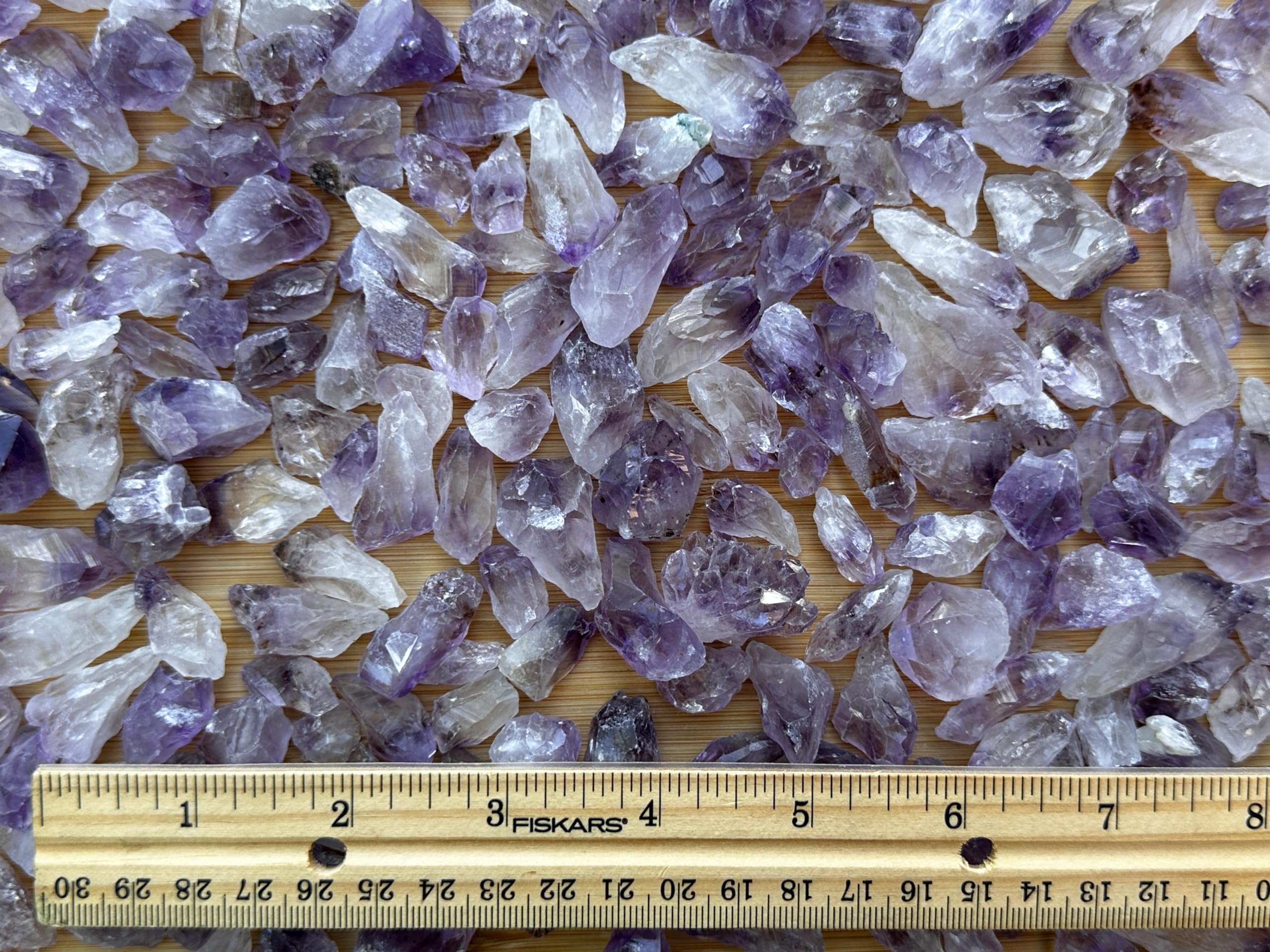 GAF TREASURES rough amethyst point showcases natural variations for display
