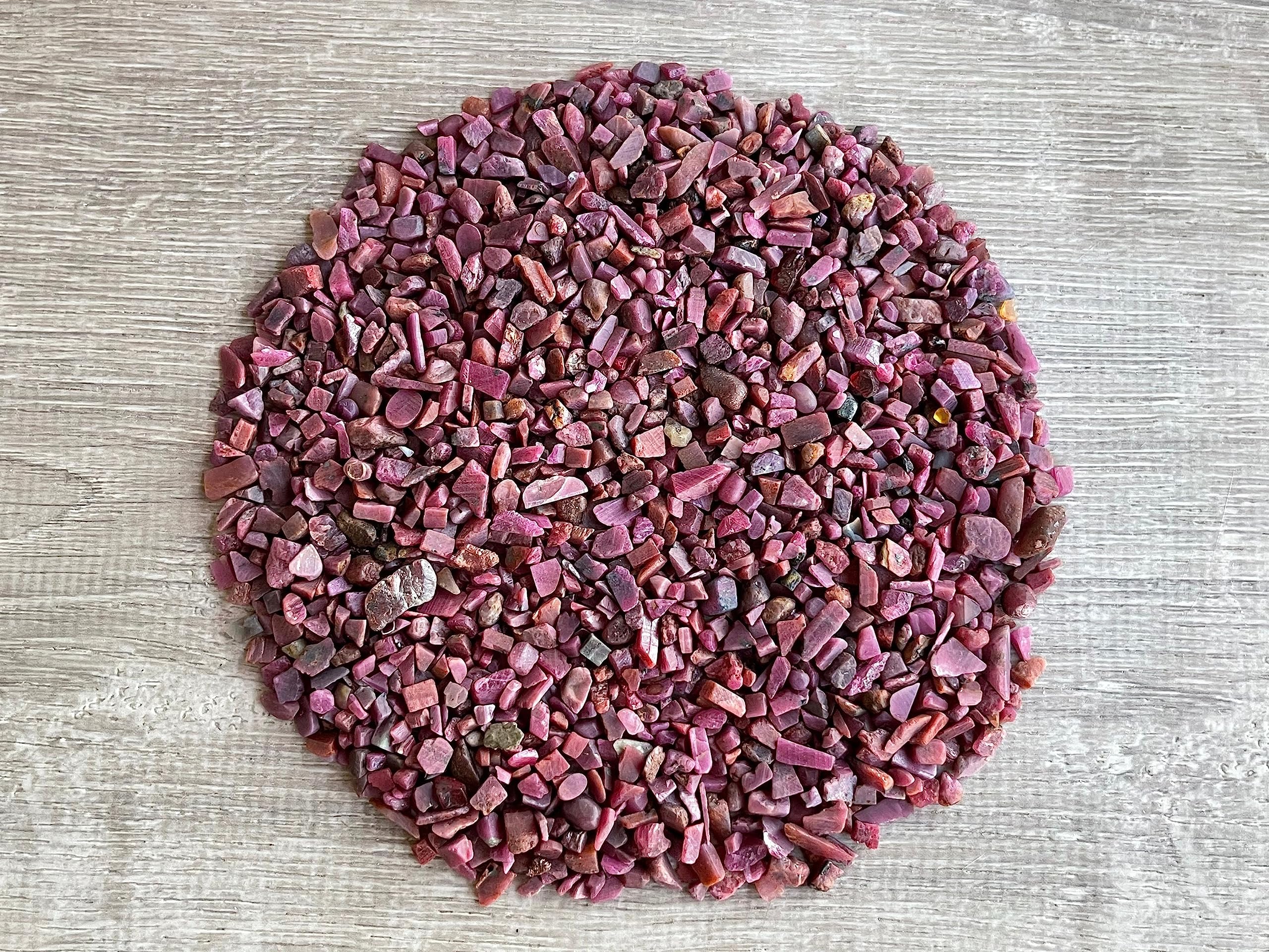 GAF TREASURES Ruby crushed mini crystals 3-10mm for jewelry and epoxy art.