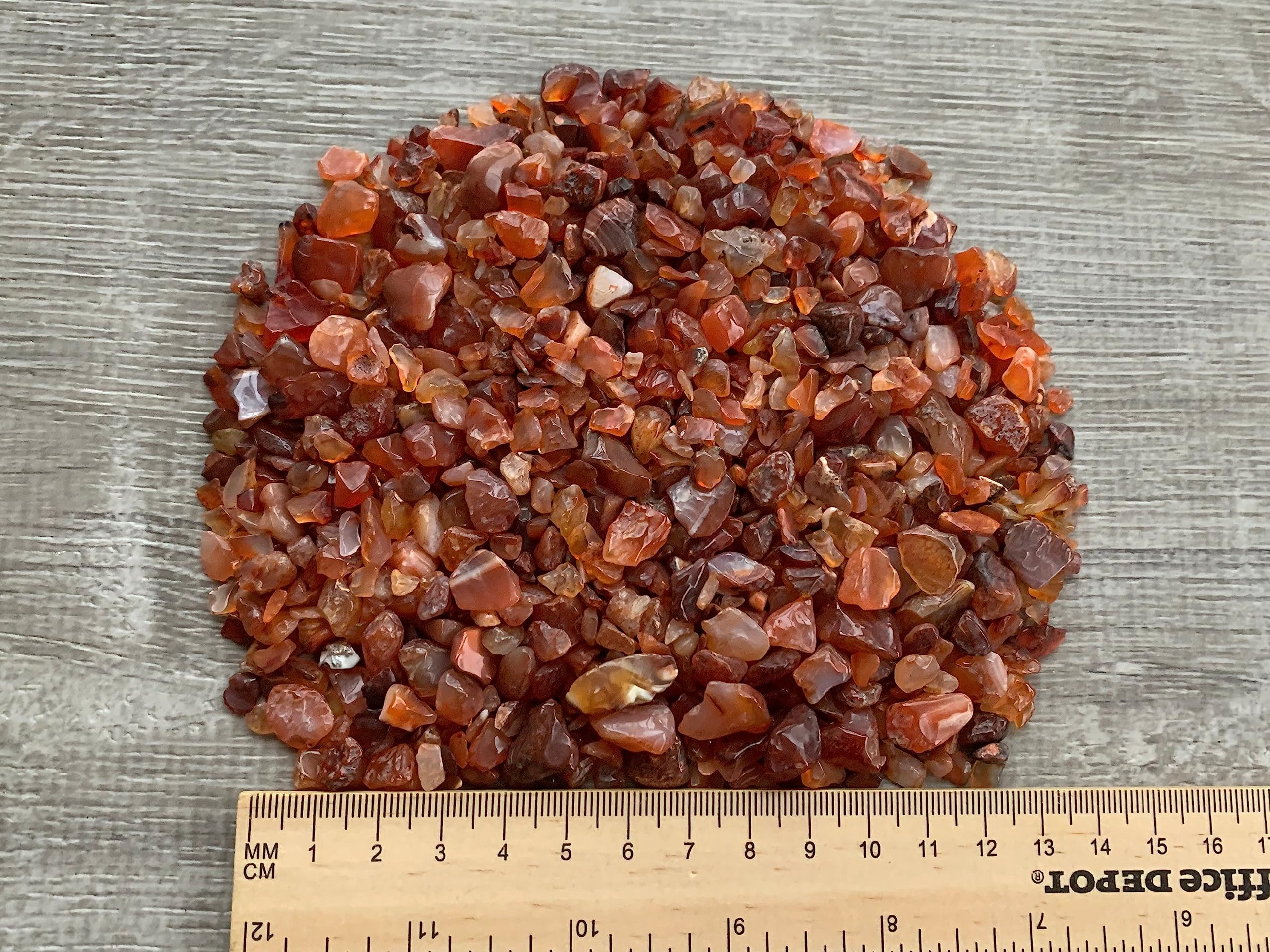GAF TREASURES semi-tumbled carnelian stones with polished edges for jewelry.
