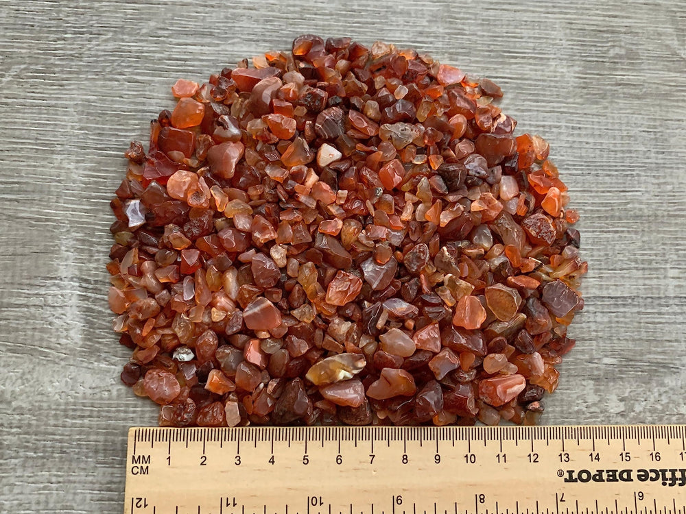 GAF TREASURES semi-tumbled carnelian stones with polished edges for jewelry.