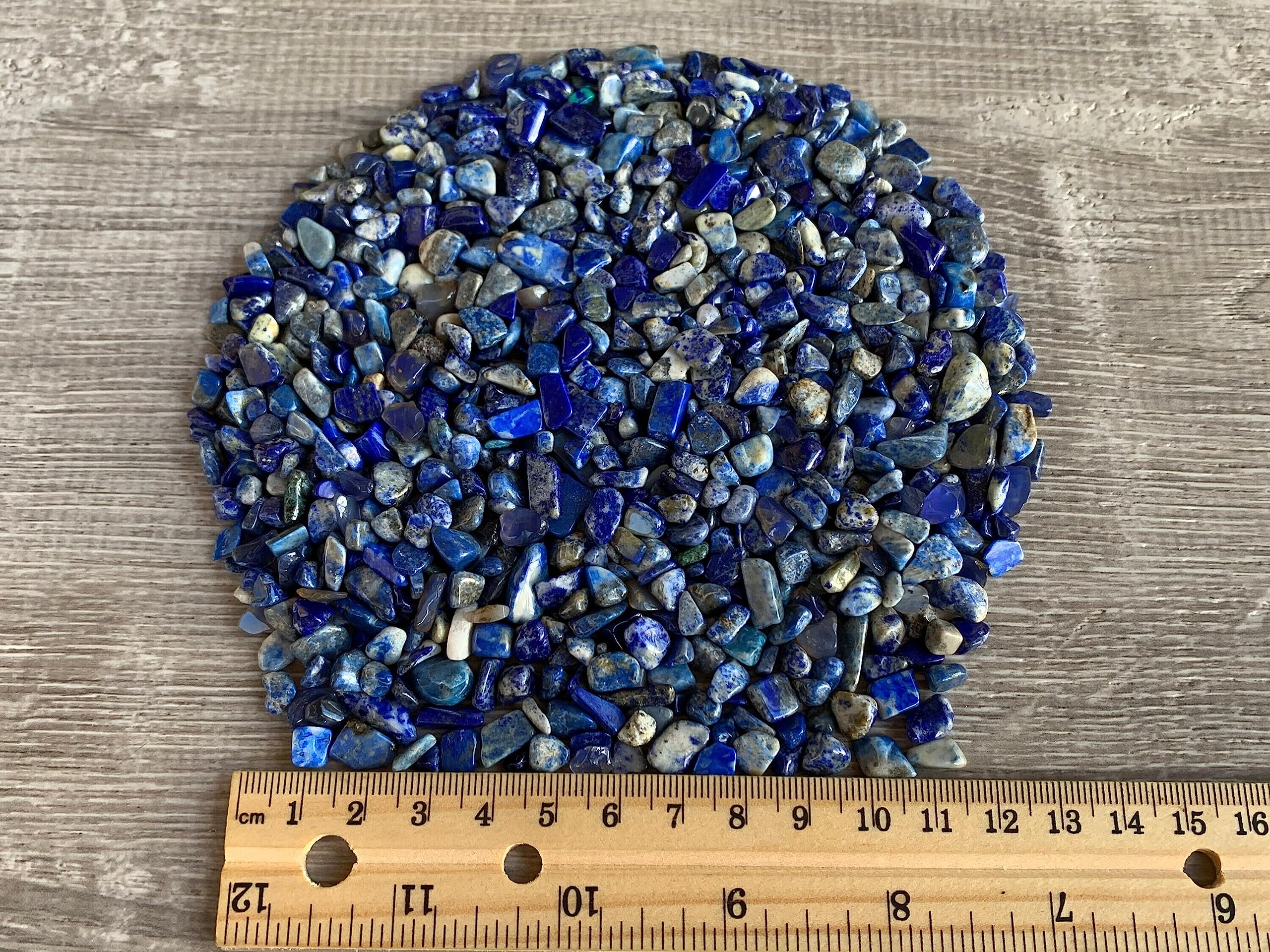 GAF Treasures semi-tumbled lapis lazuli chips add rustic texture to mosaics.