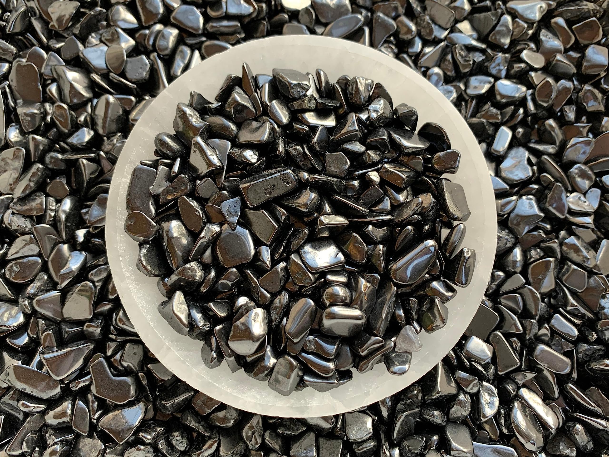 GAF TREASURES Shungite Chips bulk 1/8 lb option for small projects.