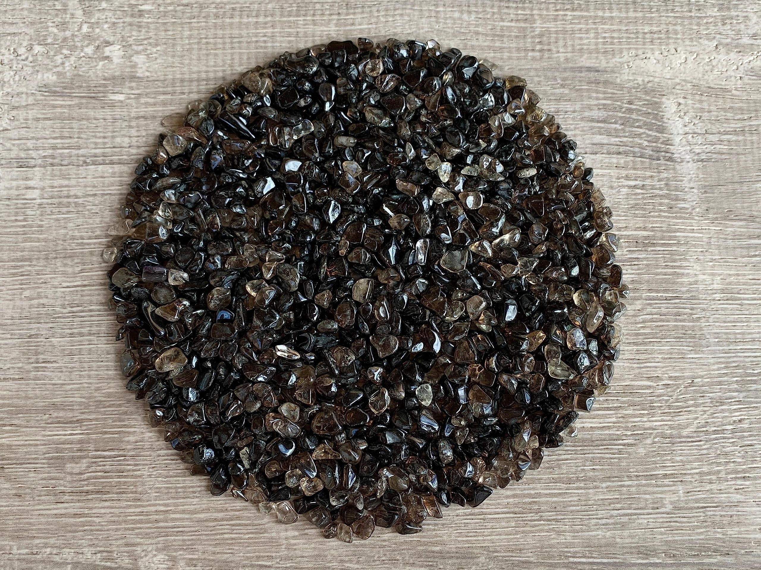 GAF Treasures Smoky Quartz chips close-up for 3–9 mm jewelry crafting and decor use
